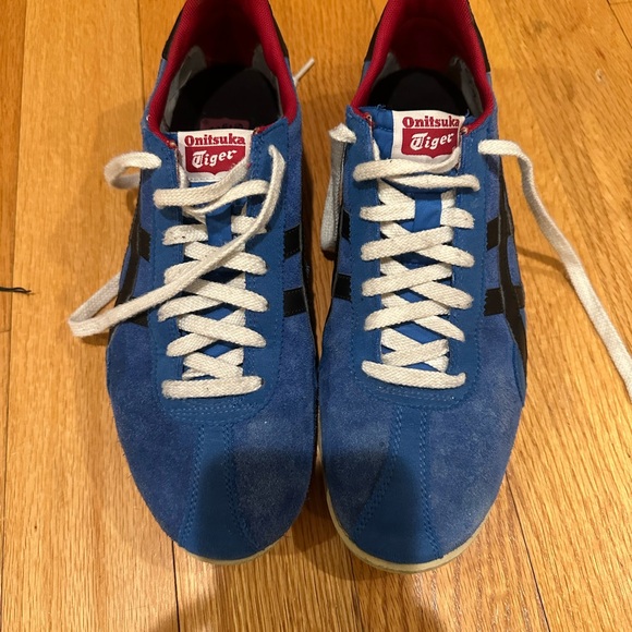 Vintage Asics Onitsuka Tiger Mexico 66 Shoes Sneakers Y2K Blue 9.5M - Picture 2 of 6